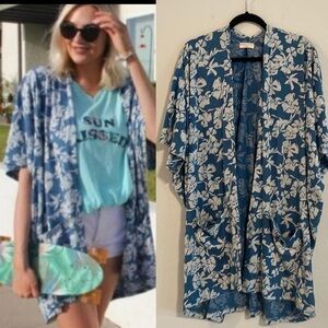 Known Supply Women Boho Cardigan XXL Floral Organic Cotton Longline Oversized